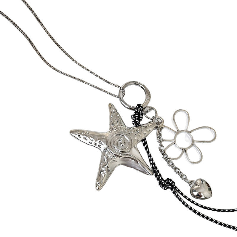 Hot Starfish Flower Female Sweet Cool Cold Wind Long Cute Pendants