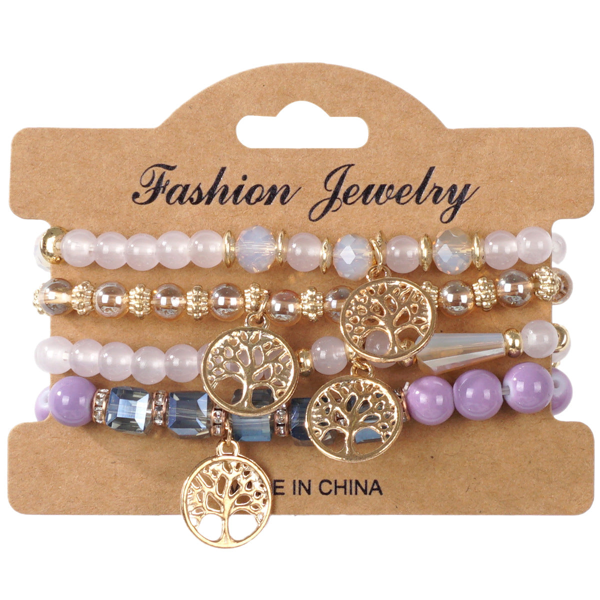 Bohemian Style String Beads Twin Four Bracelets