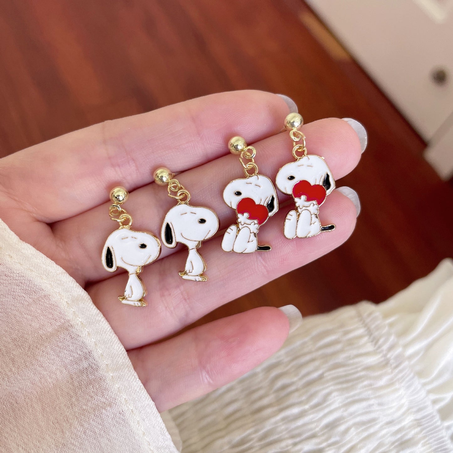 Cartoon Snoopy Cute Personality Childlike Comic Earrings