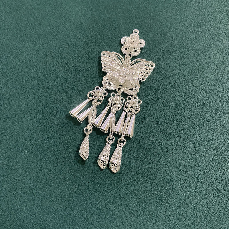 Magnets Sier Hat Butterfly Peacock Phoenix Earrings