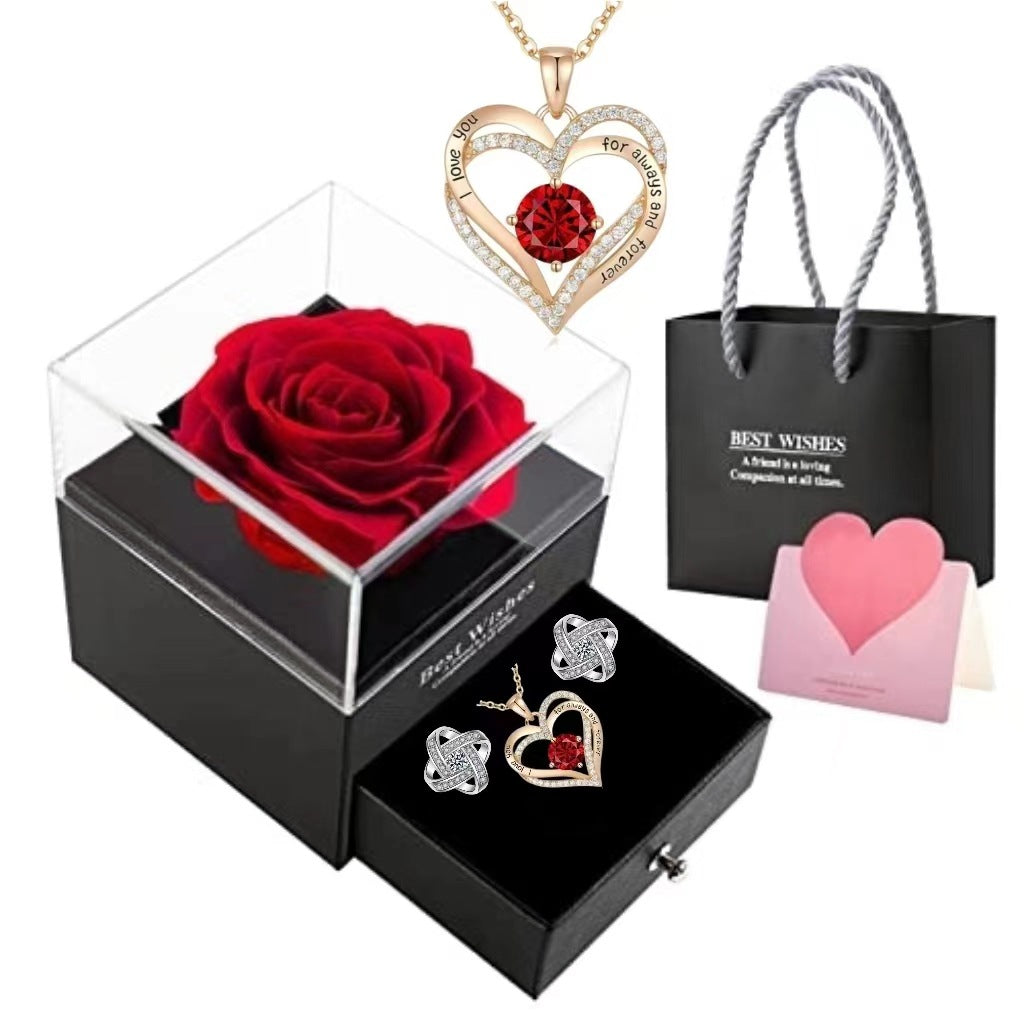 Women's Double Love Clavicle Chain Valentine's Necklaces