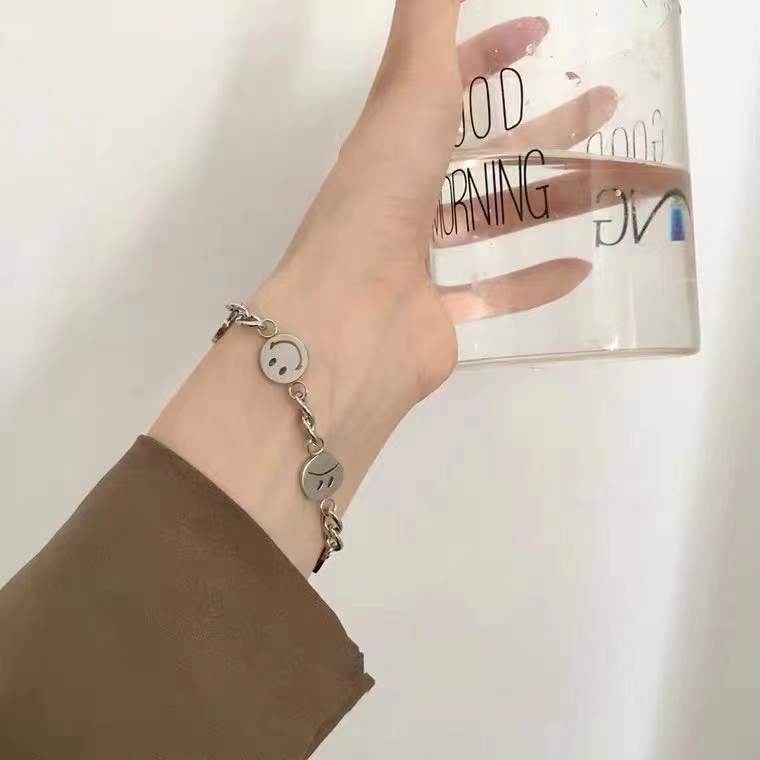 Women's & Men's Steel Colorfast Solid Color Cold Style Adjustable Korean Trendy Personality Bracelets