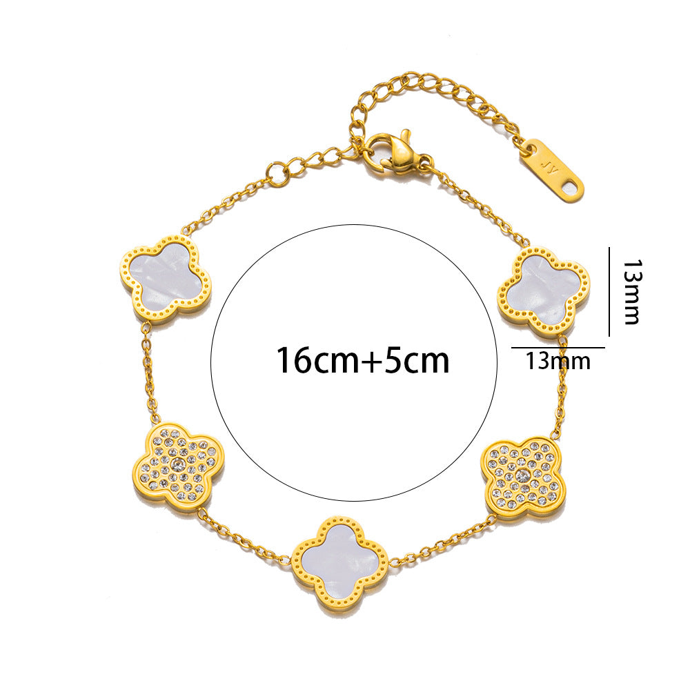Diamond Rose Gold Fashion Charm Pork Bracelet