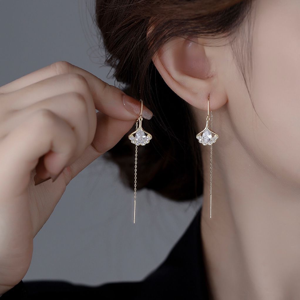 Design Ginkgo Leaf Tassel High Class Elegant Fresh Daily Style Ear Line
