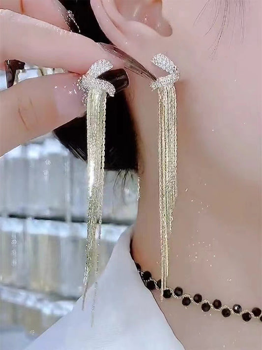 Women's Tassel Trendy High-grade Light Luxury Modified Face Earrings