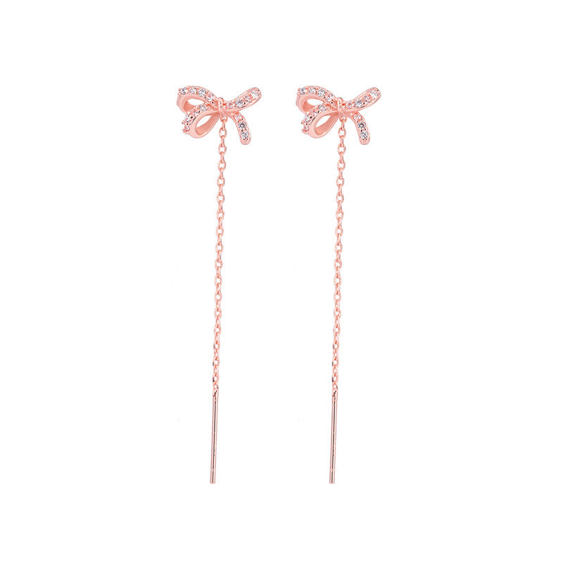 Women's Unique Bow Long Fringe Exquisite Trendy Rings