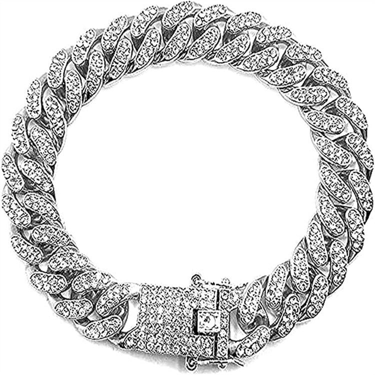 Men's Cool Hip Hop With Diamond Chain Cuban Link Necklace