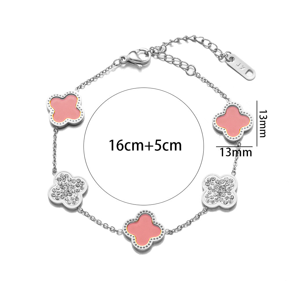 Diamond Rose Gold Fashion Charm Pork Bracelet