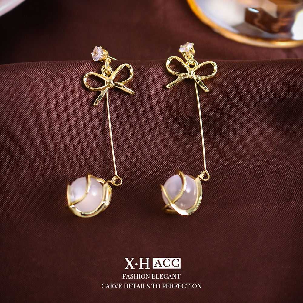 Elegant Zircon Butterfly Tassel Gentle Stylish Personality Stud Earrings