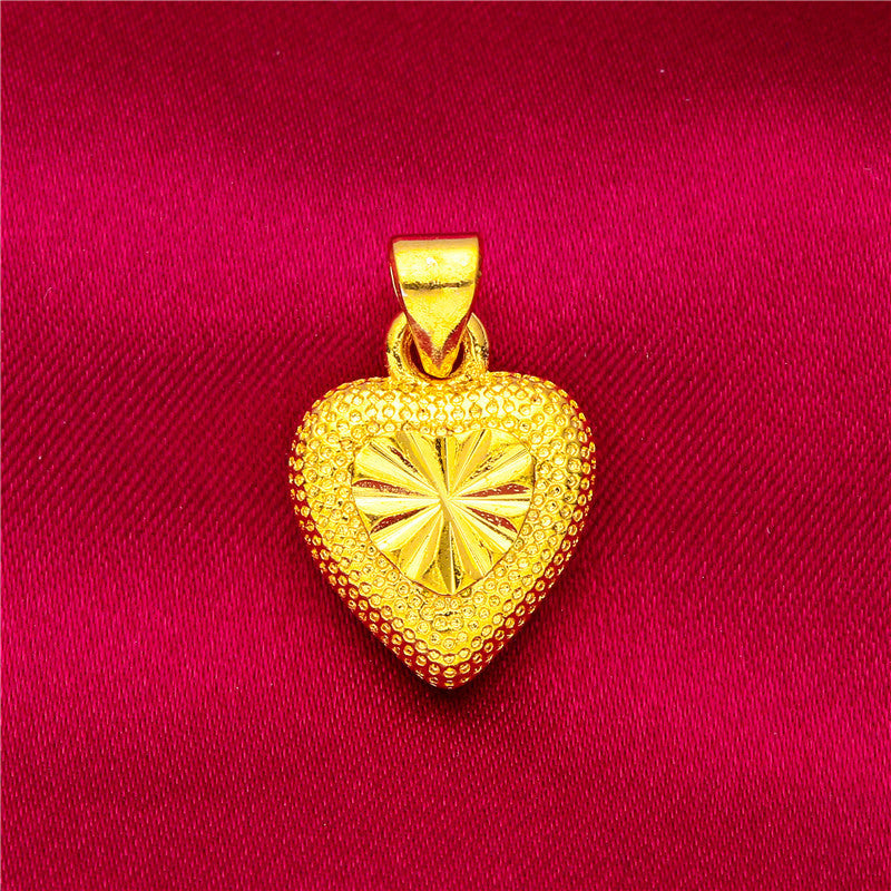 Women's Vietnam Placer Gold Love Abacus Small Pendants