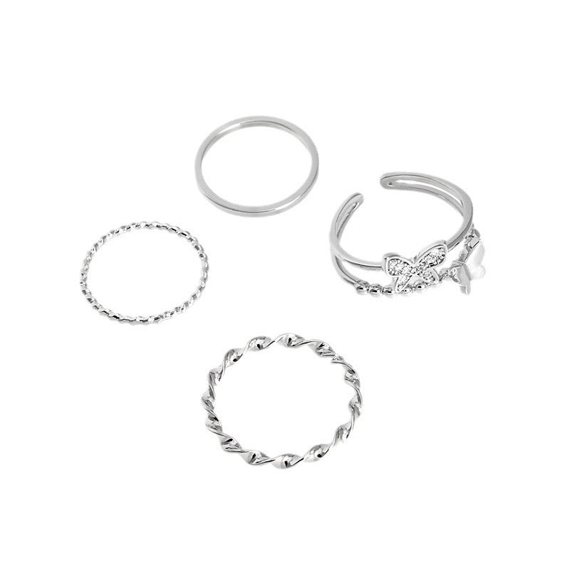Twisted Female Light Luxury Minority Design Fashion Ring