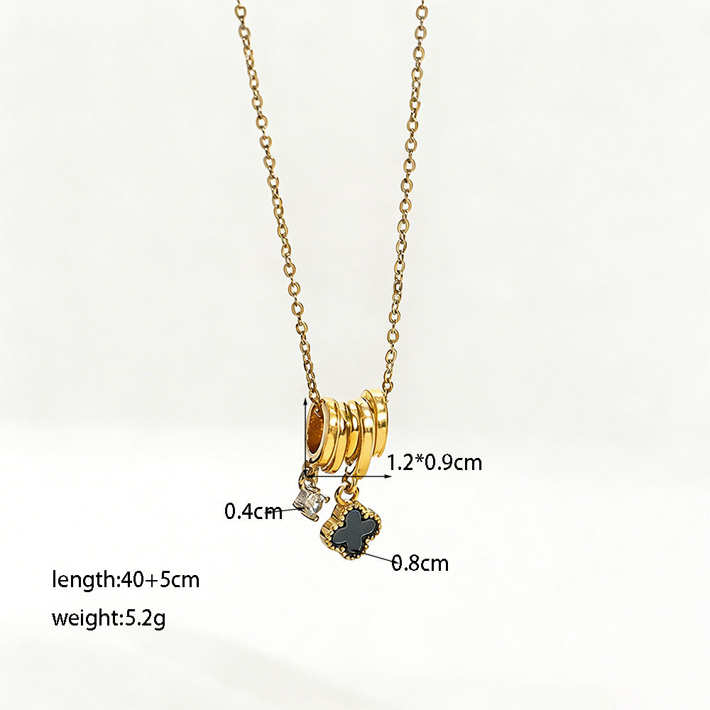 Women's Micro Inlaid Zircon Sun Star Moon Zodiac Clavicle Necklace
