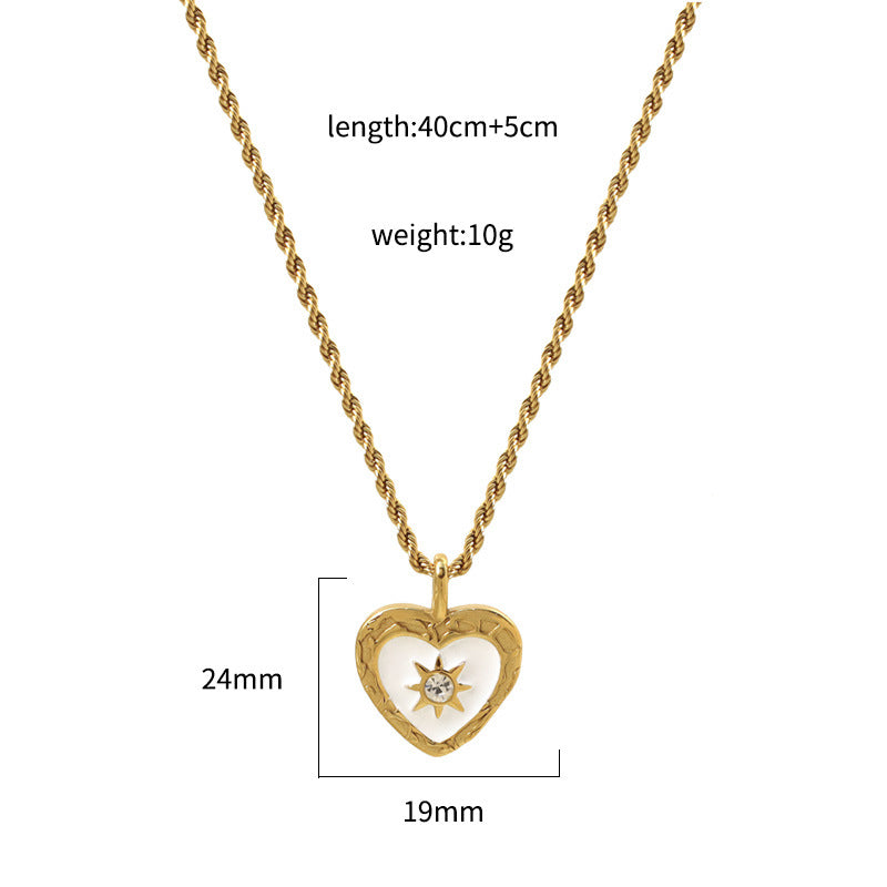 Women's Vintage Fritillary Titanium Light Luxury Minority High-grade Necklaces