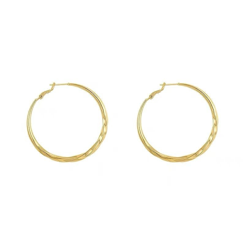 Women's Fashion Simple Large Hoop High-grade Light Luxury Temperament Earrings