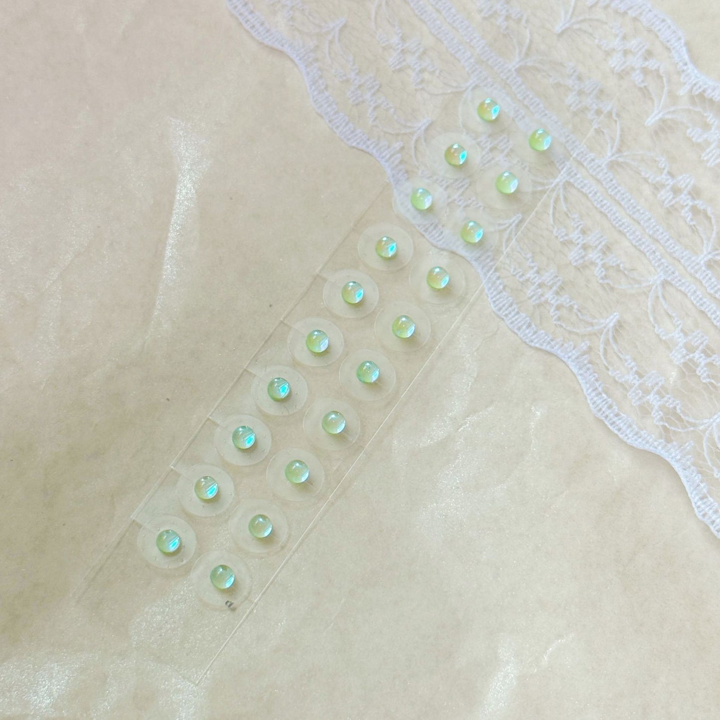 Fashion Auricular Point Sticker Crystal Ear Patch Bead Massage Stress Earrings