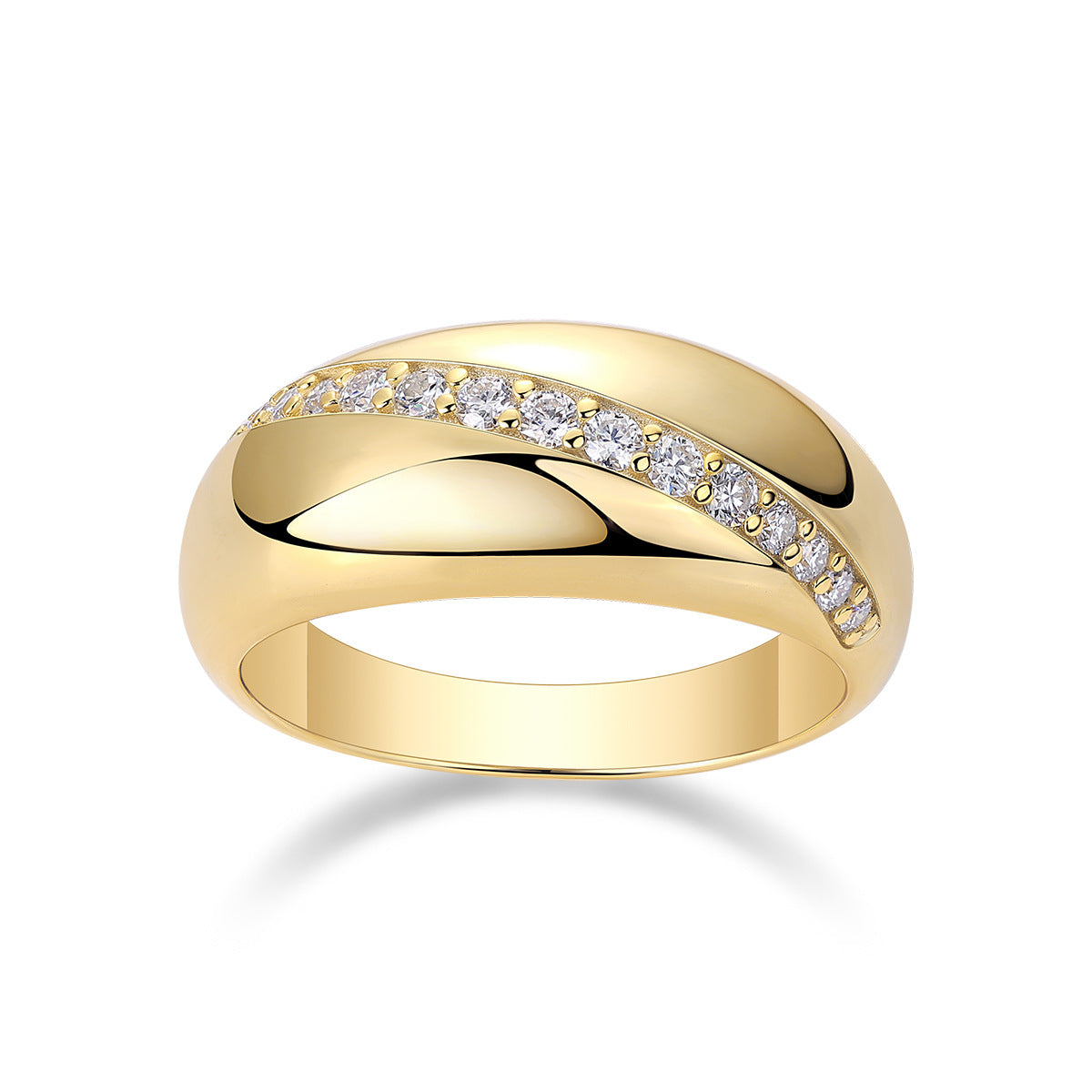 Style Sier Gold Plated Female Moissanite Rings