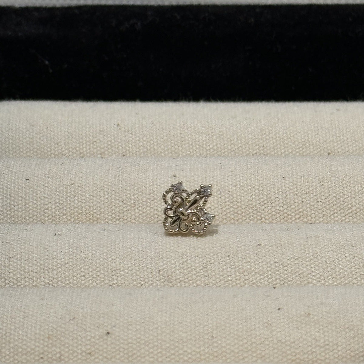 Women's Light Coffee Gold Collection Series Minimalist Zircon Ear Earrings