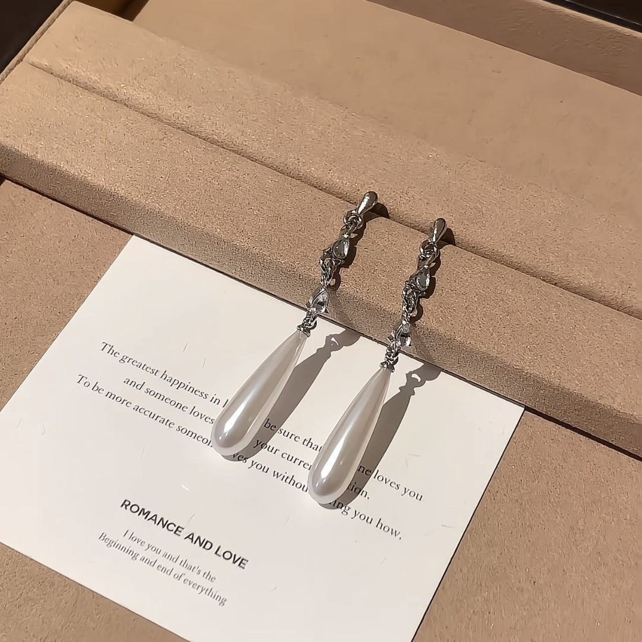 Women's Water Drop Chinese Style Long Light Earrings