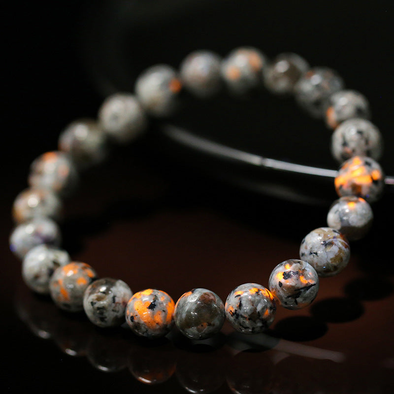 Men's Natural Flame Stone Beads Domineering Hip Bracelets