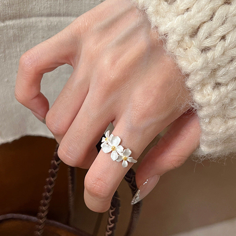 Women's Gardenia Fashionable Simple Elegant Index Finger Light Luxury High Sense Ring