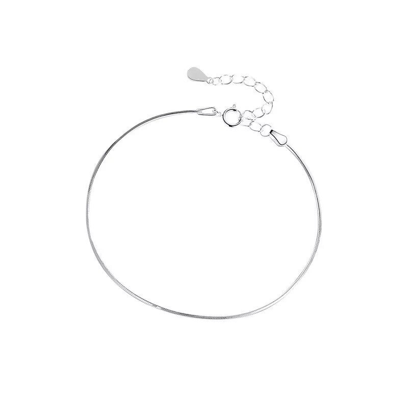 Sier Snake Bones Chain Very Fine Cold Style Minimalist Bracelet