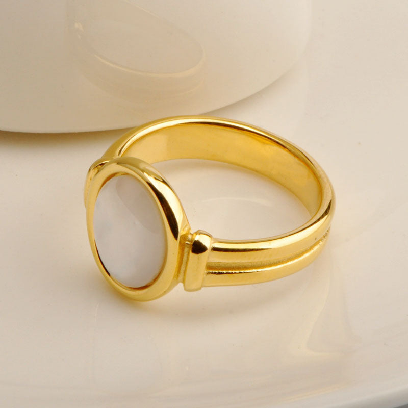 Titanium Steel Gold Plated Long Lasting Rings