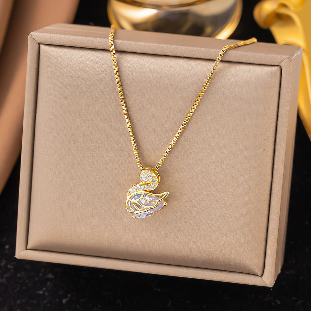 Dopamine Colored Drip Glaze Clavicle Chain Design High Sense Necklaces