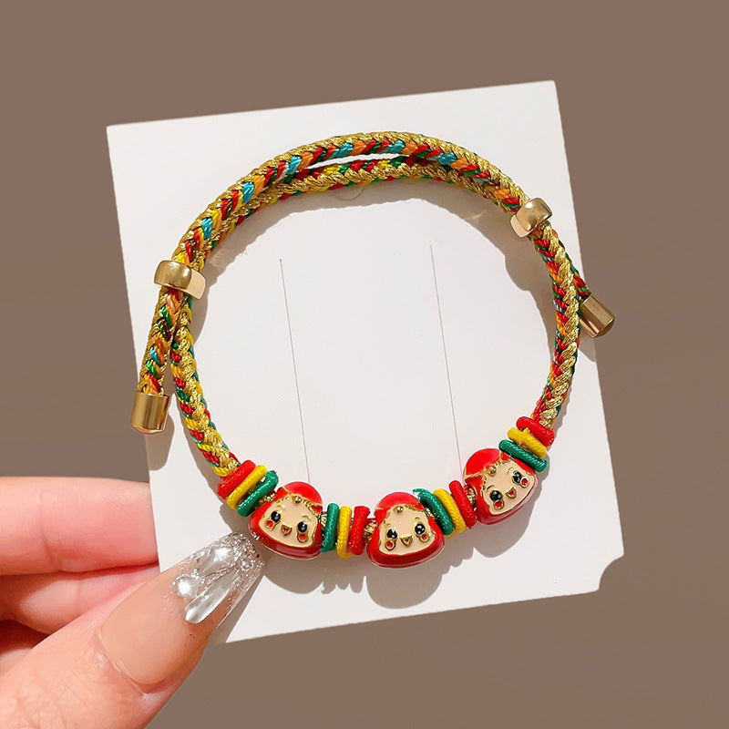 Small Gift Tassel Adjustable Red Rope Dragon Boat Festival Bracelet