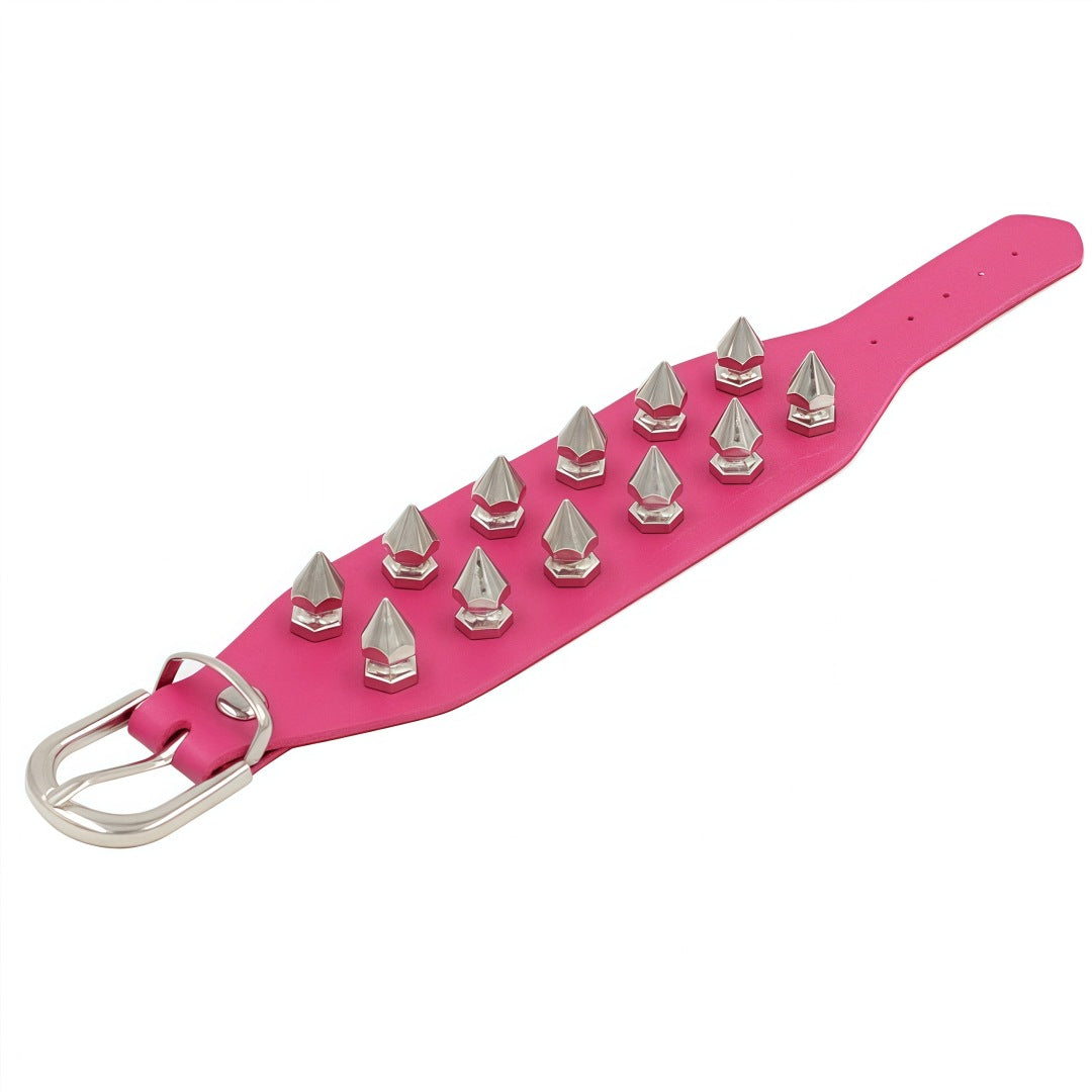 Protection Leather Fashion Street Shooting Punk Spike Rivet Exaggerated Bracelets