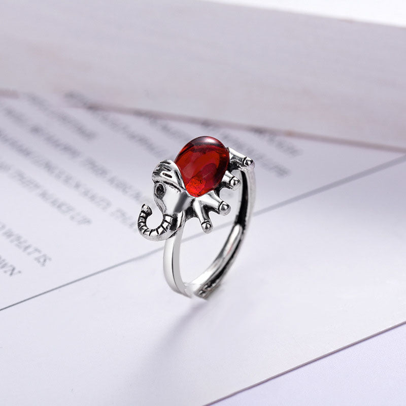 Thai Sier Ruby Fox Female Garnet Rings