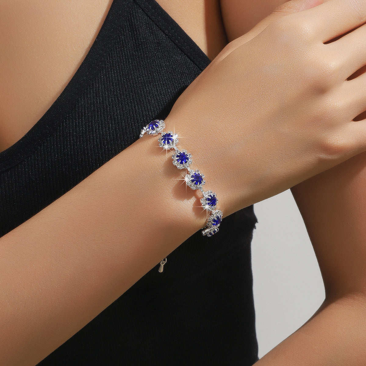 Claw Chain Geometric Full Diamond Rhinestone Simple Bracelets