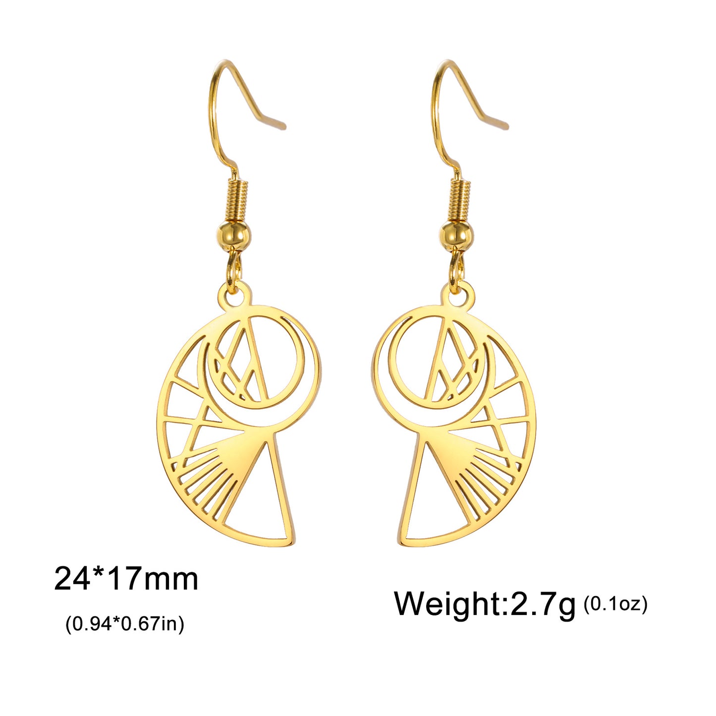Cut Titanium Steel Hollow Conch Simple Rings