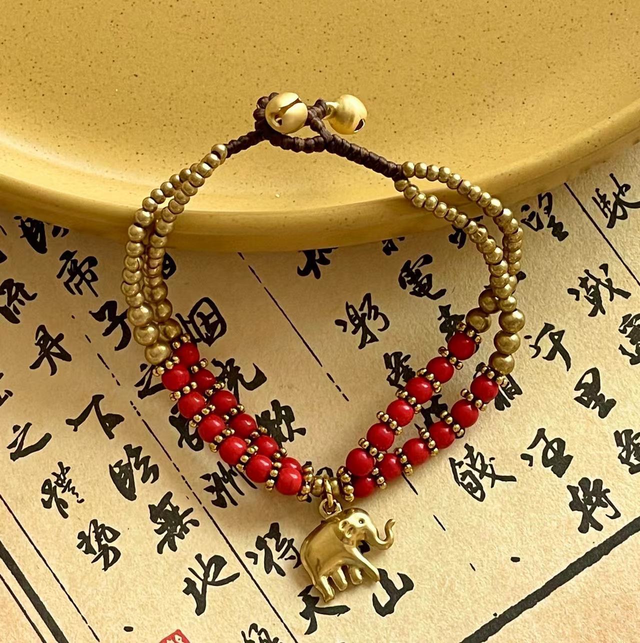 Handmade Weave Vintage Nepal Ancient Pure Copper Ethnic Style Tibetan Bracelet