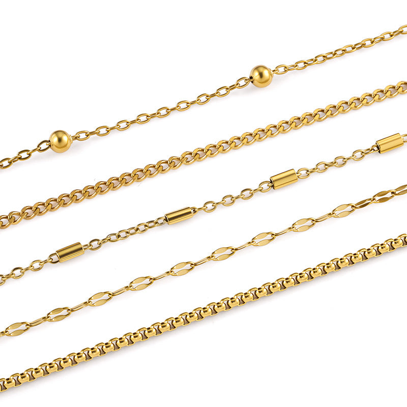 Chain Titanium Steel Clavicle Without Fashion Basic Necklace