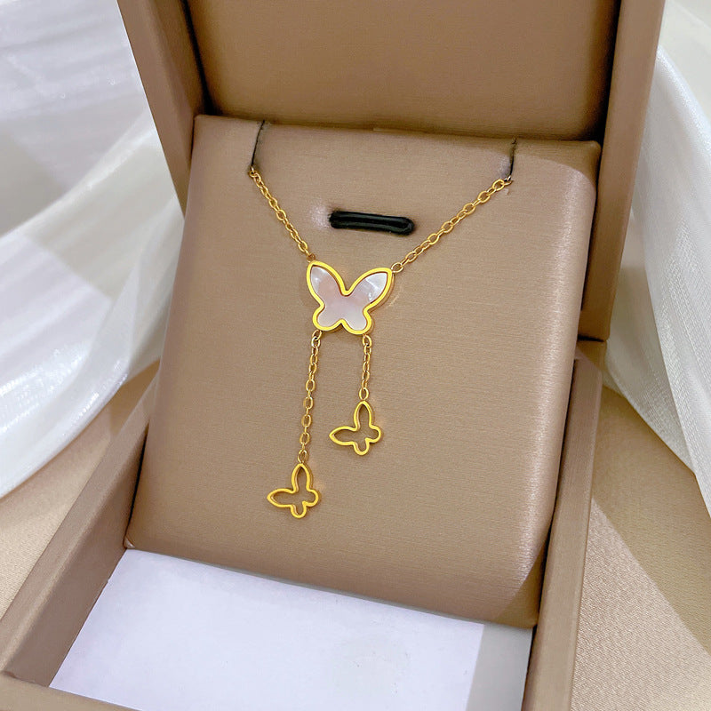 Temperament Personality Minimalist Style Furnace Real Gold Necklaces