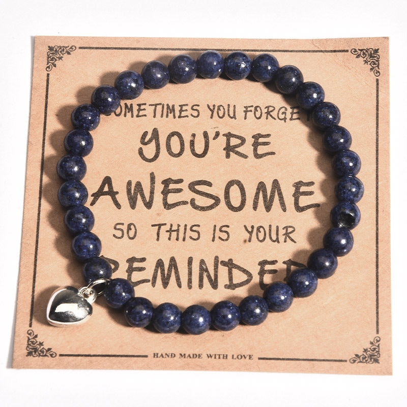 Listed Stone Pink Zebra Elastic String Imitation Bracelets