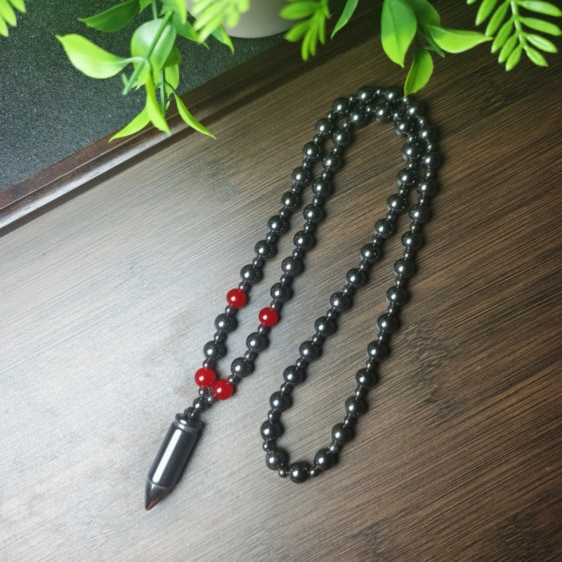 Men's Magnetic Haematite Energy Geometric Shape Titanium Steel Bracelets