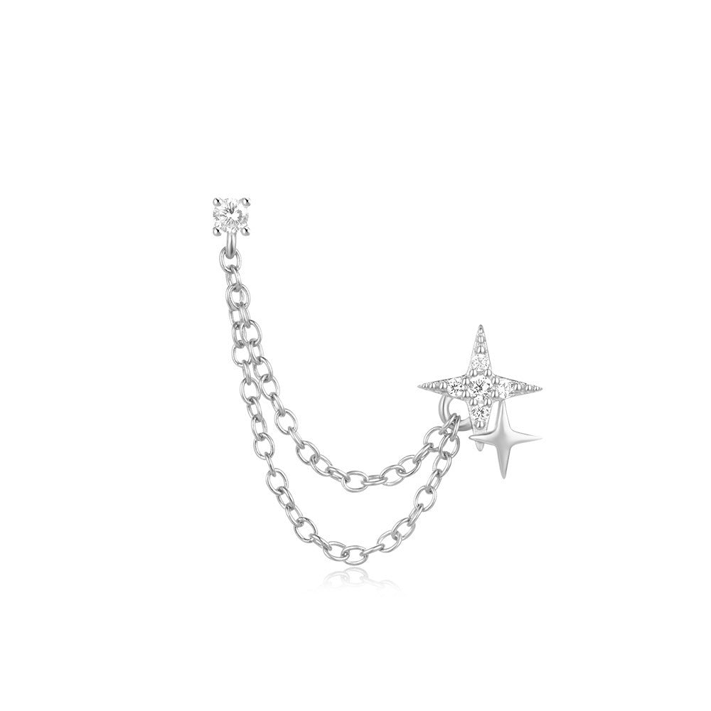 Women's Chain Tassel Ear Line Cold Style Stud Earrings