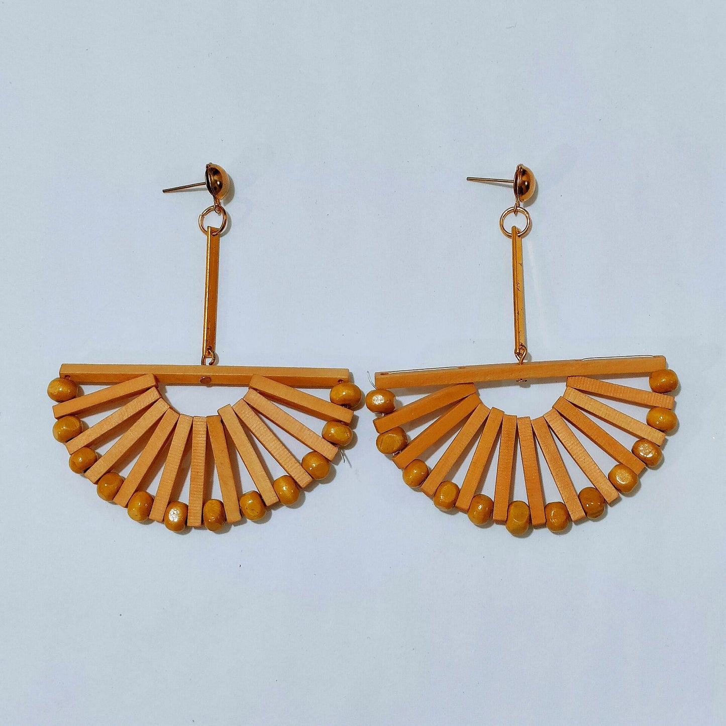 Geometric Printing Temperament Personality Trendy Exaggerated Ear Earrings