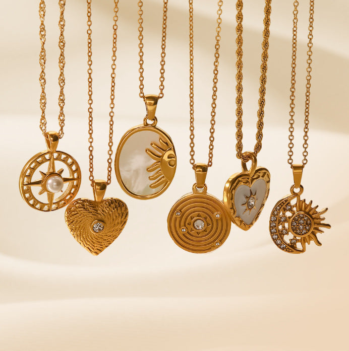 French Retro Stainless Steel Twist Chain High Sense Simple Daily Pendants