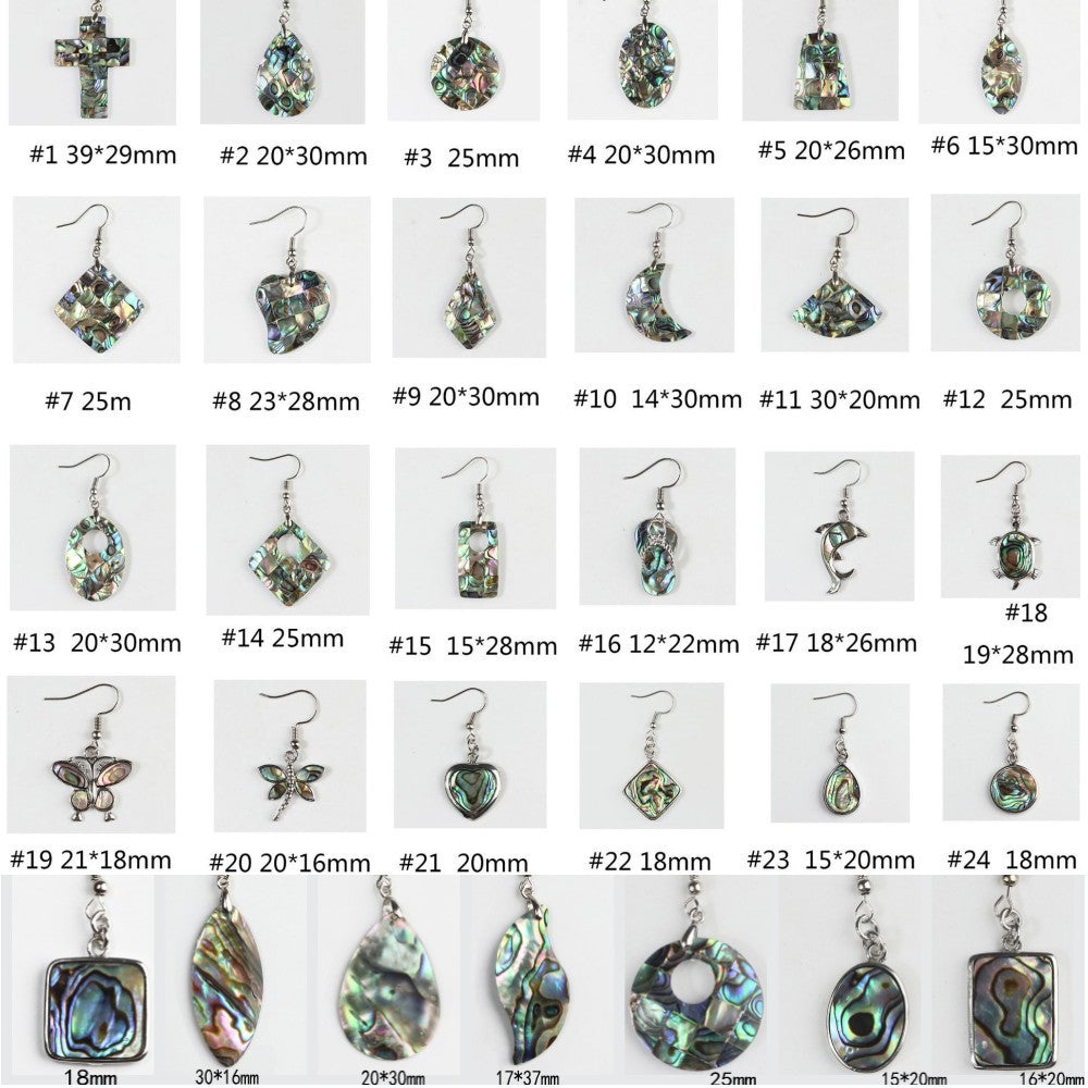 Natural Abalone Shell Ear Hook Eardrop Earrings