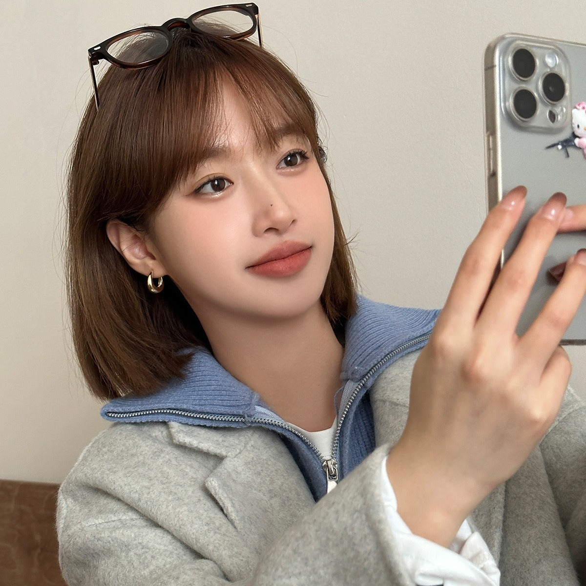 Drop Female High-grade Sense Niche Clear Cold Wind Ear Clip Earrings