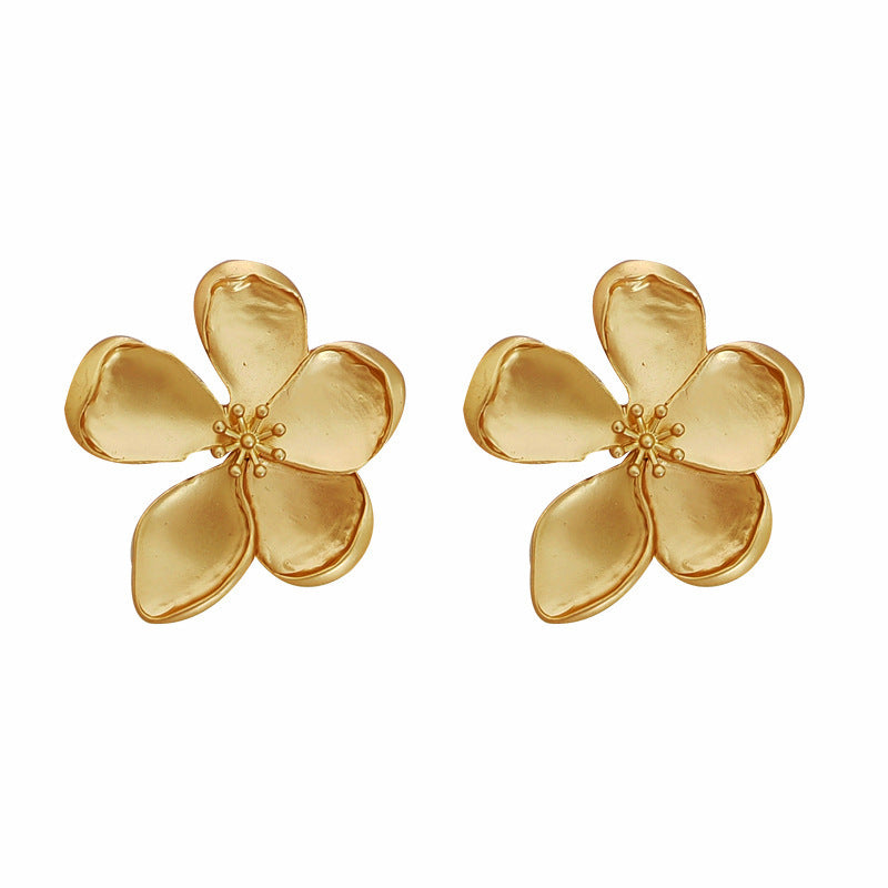 Flower Exaggerated Light Luxury High-grade Design Fairy Rings