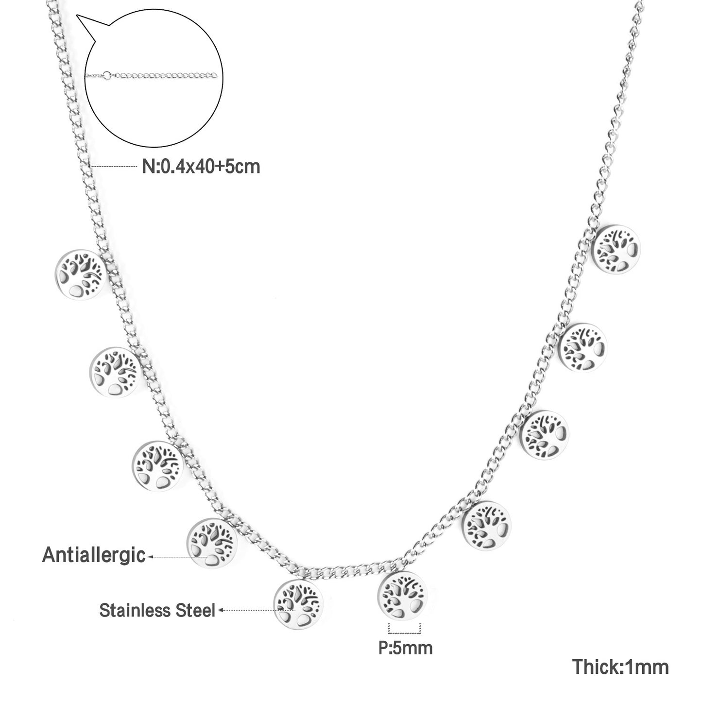 Niche High-grade Simple Temperamental Geometric Electroplated Stainless Necklaces