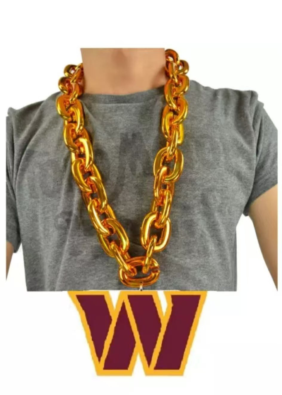 Team Event Foam Printed Chain Sports Necklace