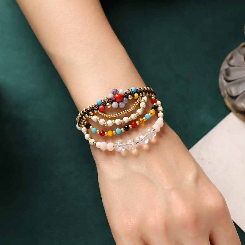 Women's Woven Yunnan Vintage Natural Stone Bohemian Bracelets