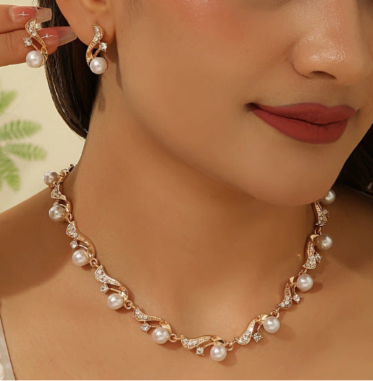 Unique Classic Stylish Cool Diamond Alloy Jewelry Set