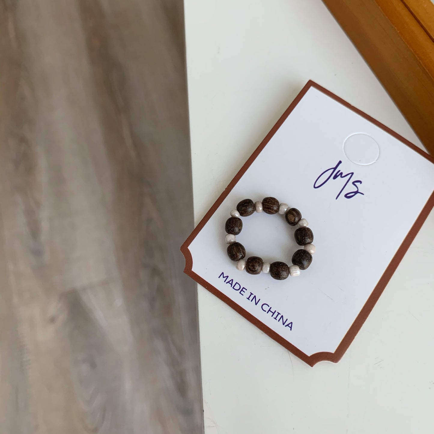 Women's Retro Simple Handmade Beaded Natural Stone Rings