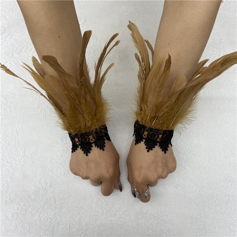 Feather Halloween Performance Ball Lace Wristband Bracelets