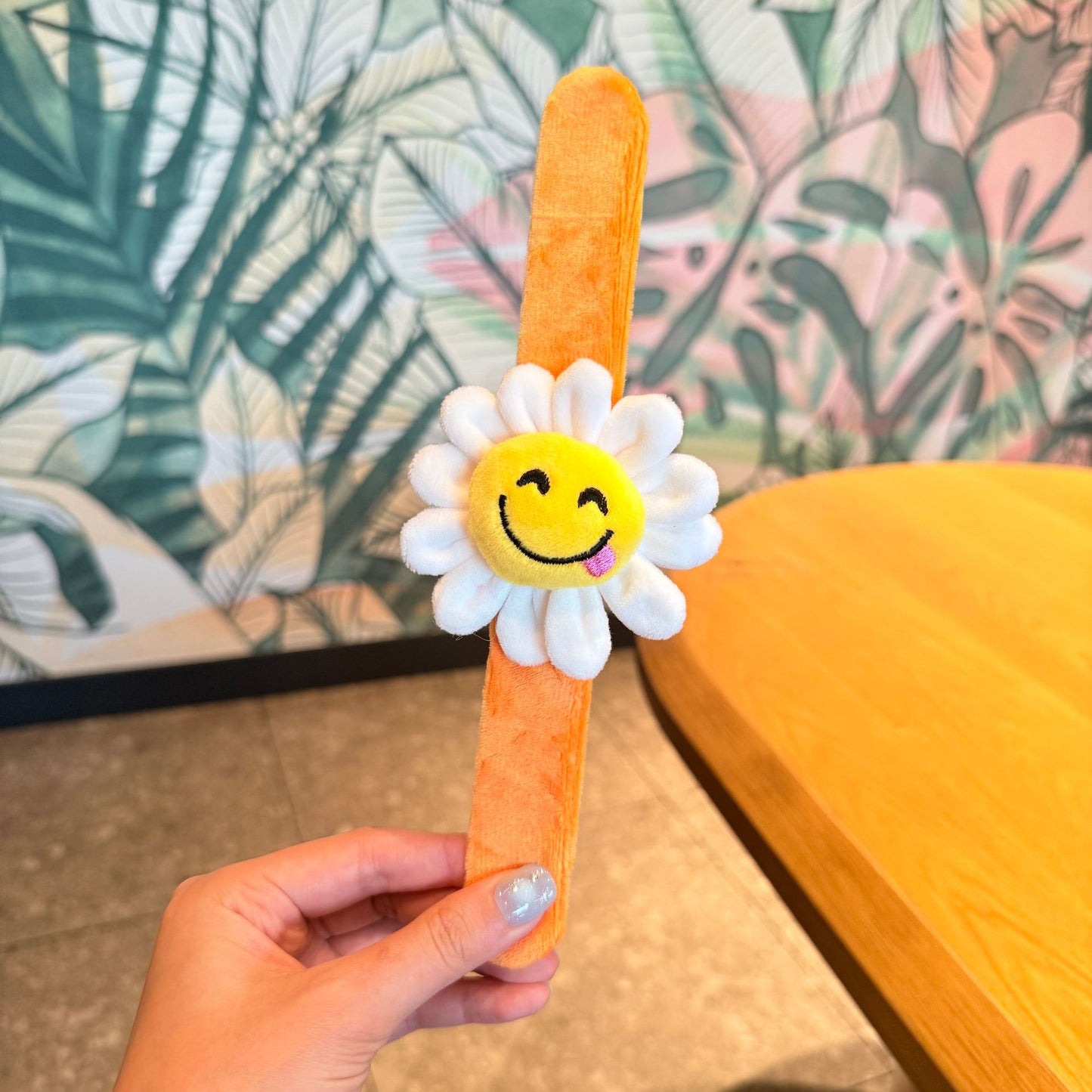 Children's Plush Cartoon Pop Cute Sun Flower Couple Female Dinosaur Slap Bracelet
